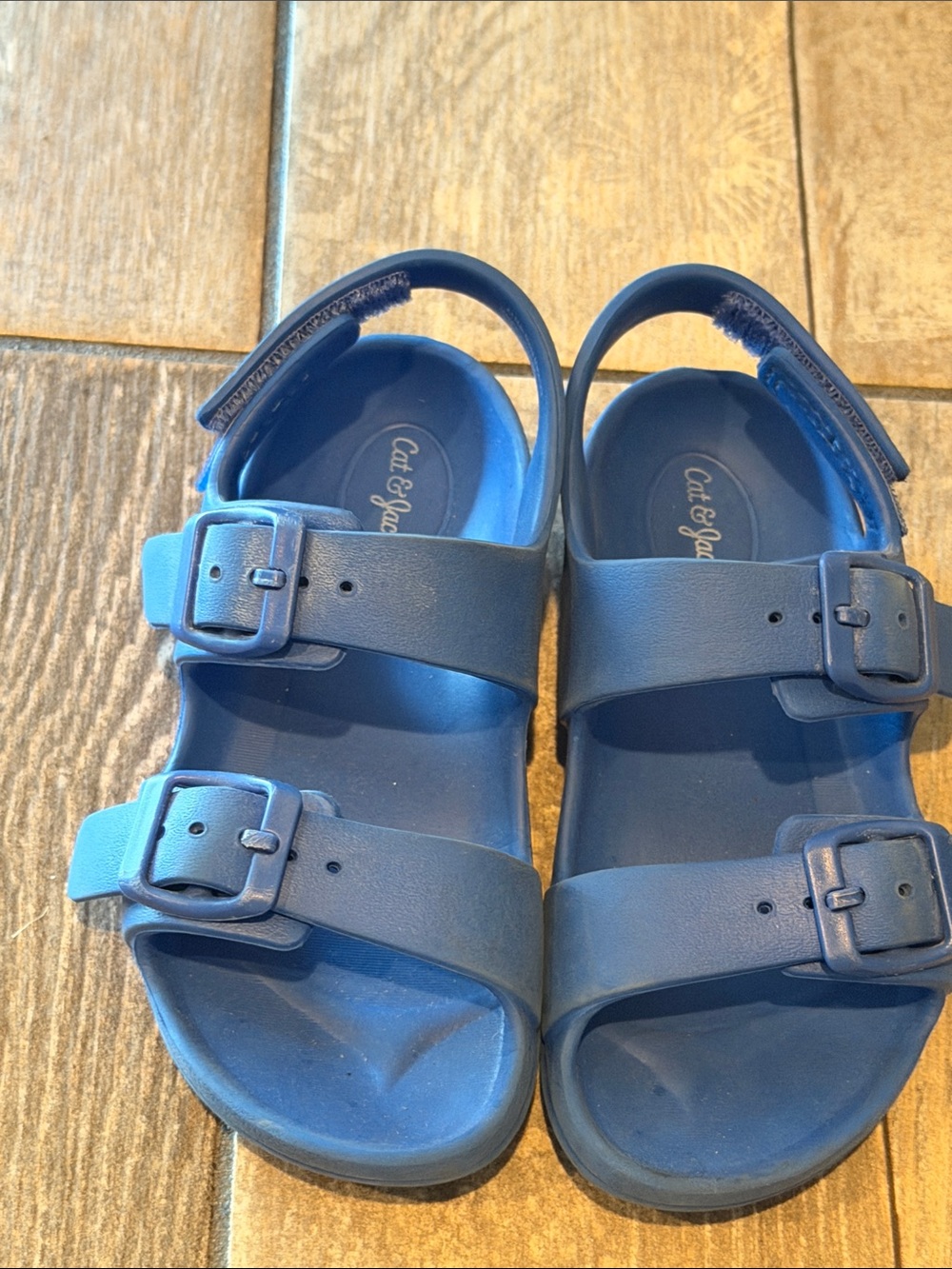 Cat & Jack Kids' Navy Blue Double-Buckle Sandals